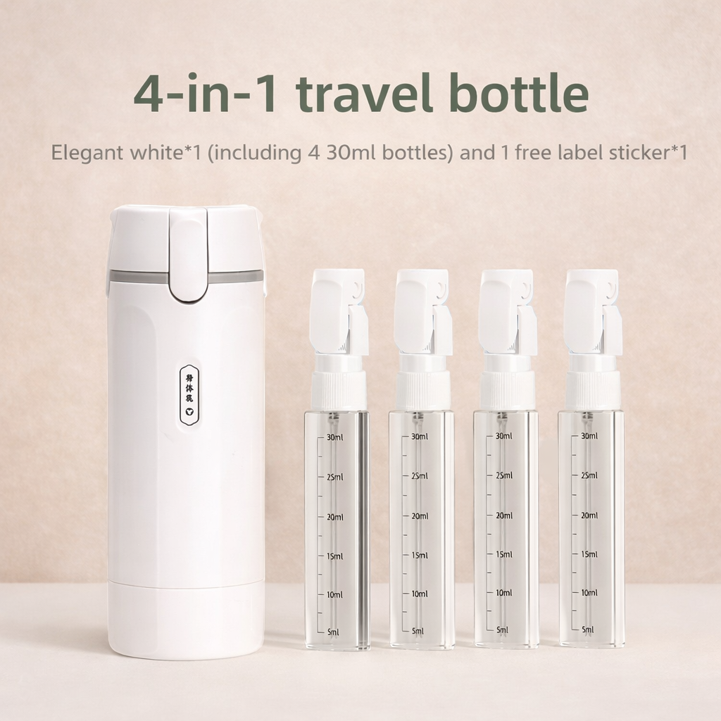 FlyKit 4-in-1 Travel Dispenser Set — Leak-Proof, TSA Approved