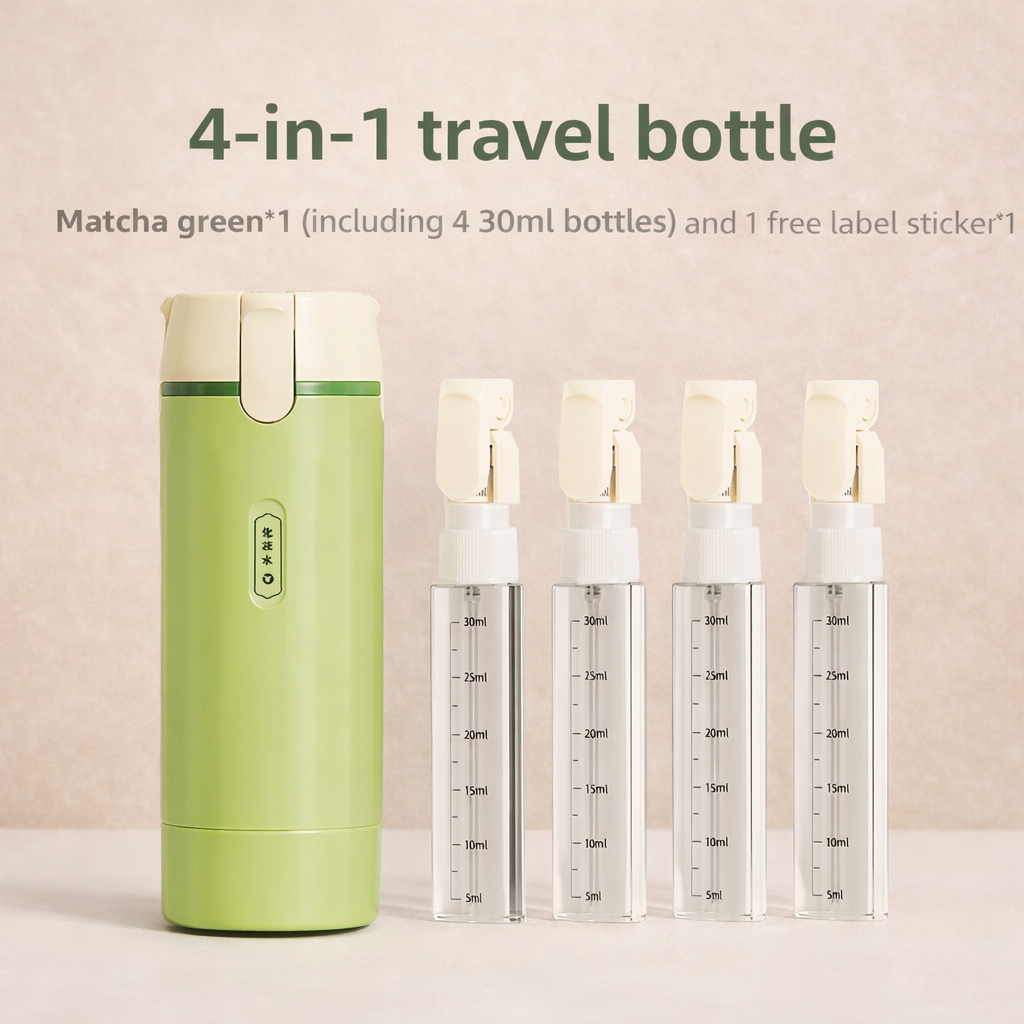 FlyKit 4-in-1 Travel Dispenser Set — Leak-Proof, TSA Approved